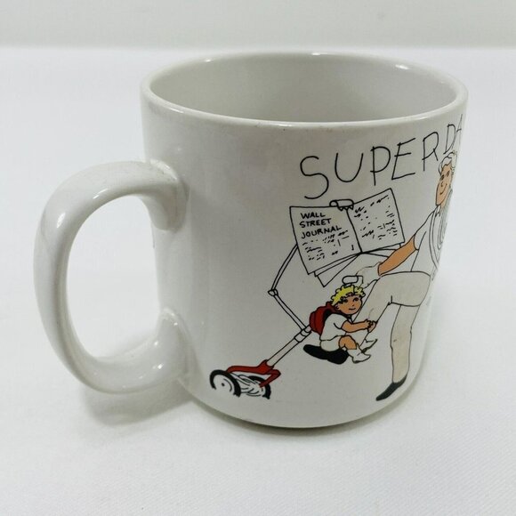 Vintage Russ Super Dad Mug Father Day Gift Birthday Working Man Single Korea Cup - Picture 2 of 9
